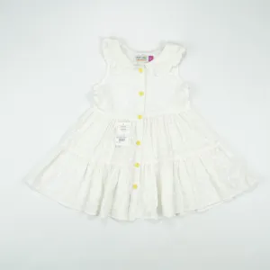 FROCK PETTER PAN COLLAR WHITE FLOWER TODDLER