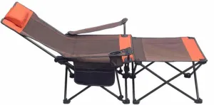 Garden Foldable Camping Chairs Outdoor Folding Recliner Multifunctional Office Lunch Break Chair Camping Beach Back Chair Director Chair Fishing Chair Portable, Gray with Blue Mesh