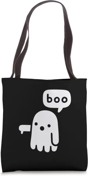 Ghost Of Disapproval Funny Cute Boo Thumbs Down Joke Tote Bag