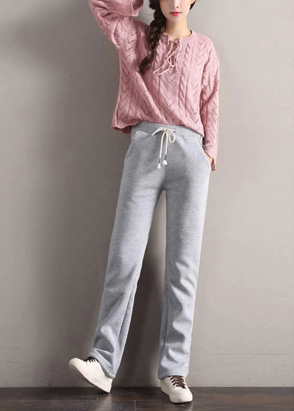 Gihuo Women's Winter Warm Sherpa Lined Sweatpants Fleece Pants