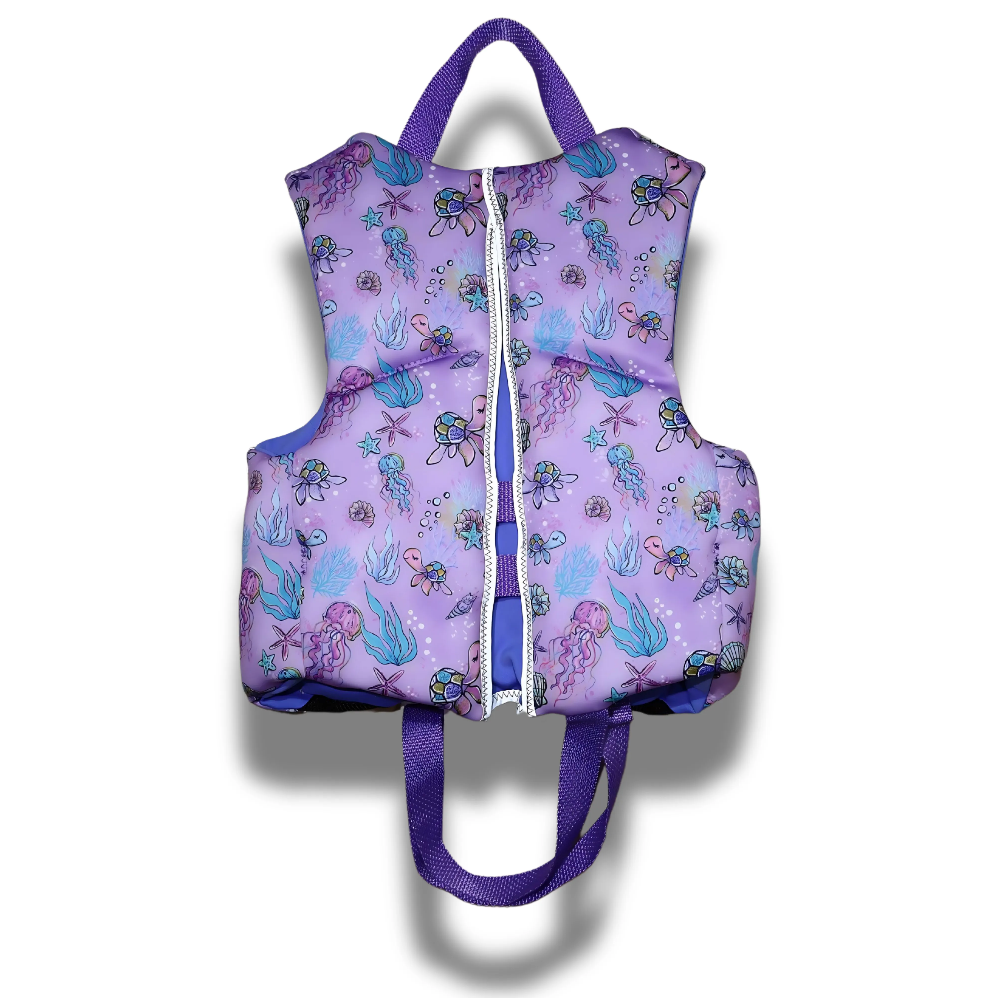 GIRL'S PURPLE TURTLE CHILD'S REFLECTIVE LIFE VEST