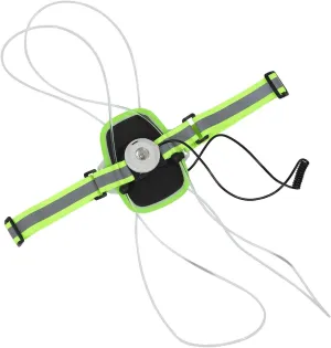 Glowing Reflective Vest USB Rechargeable for Running Hiking and Cycling Elastic Belt High Visibility Lighting Modes for Outdoor Activities