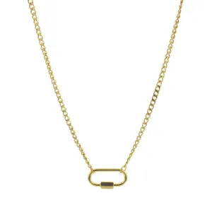 Gold Charm Carabiner Chain