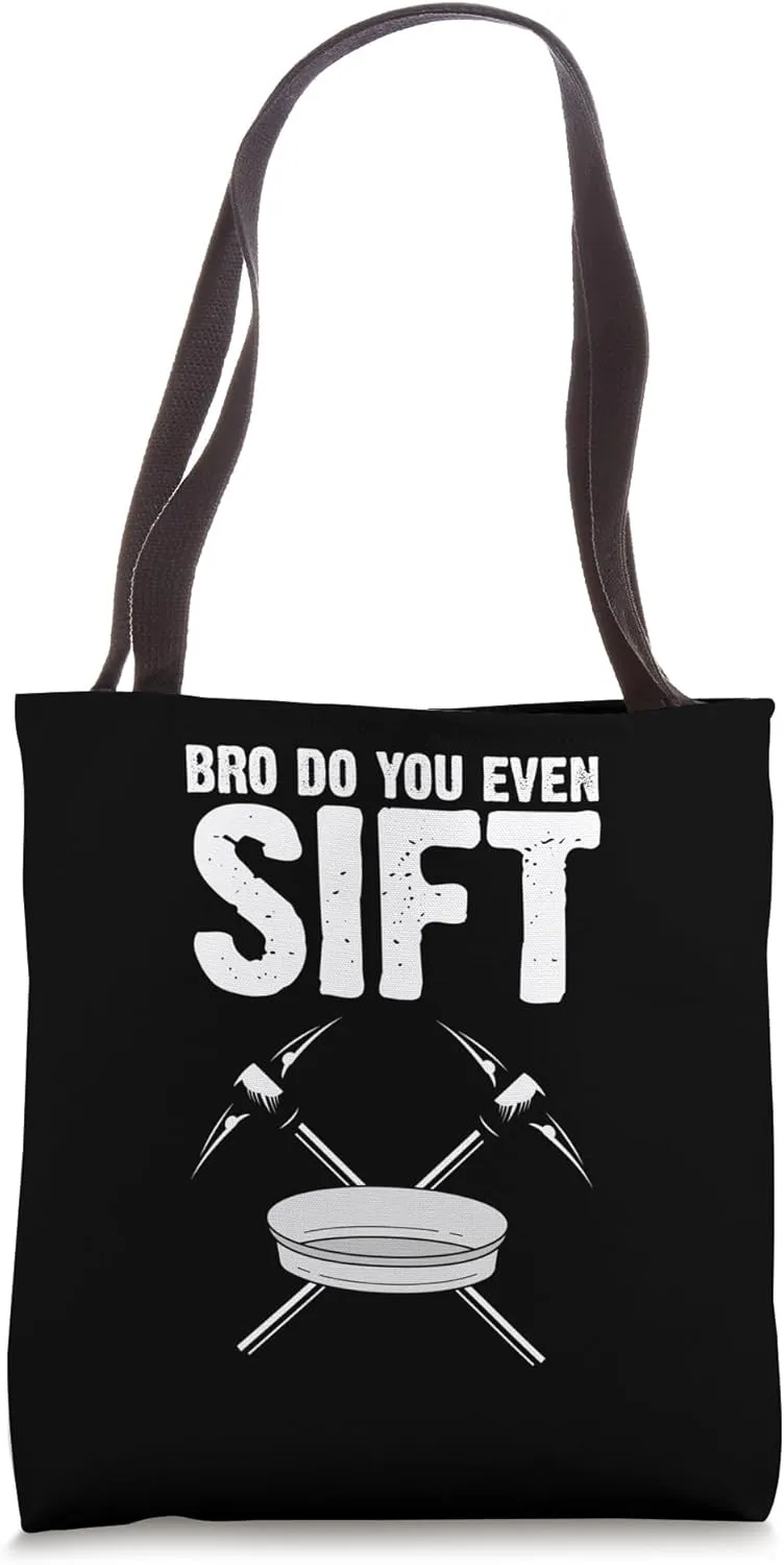 Gold Panning Design for Gold Miner and Gold Panner Designs Tote Bag