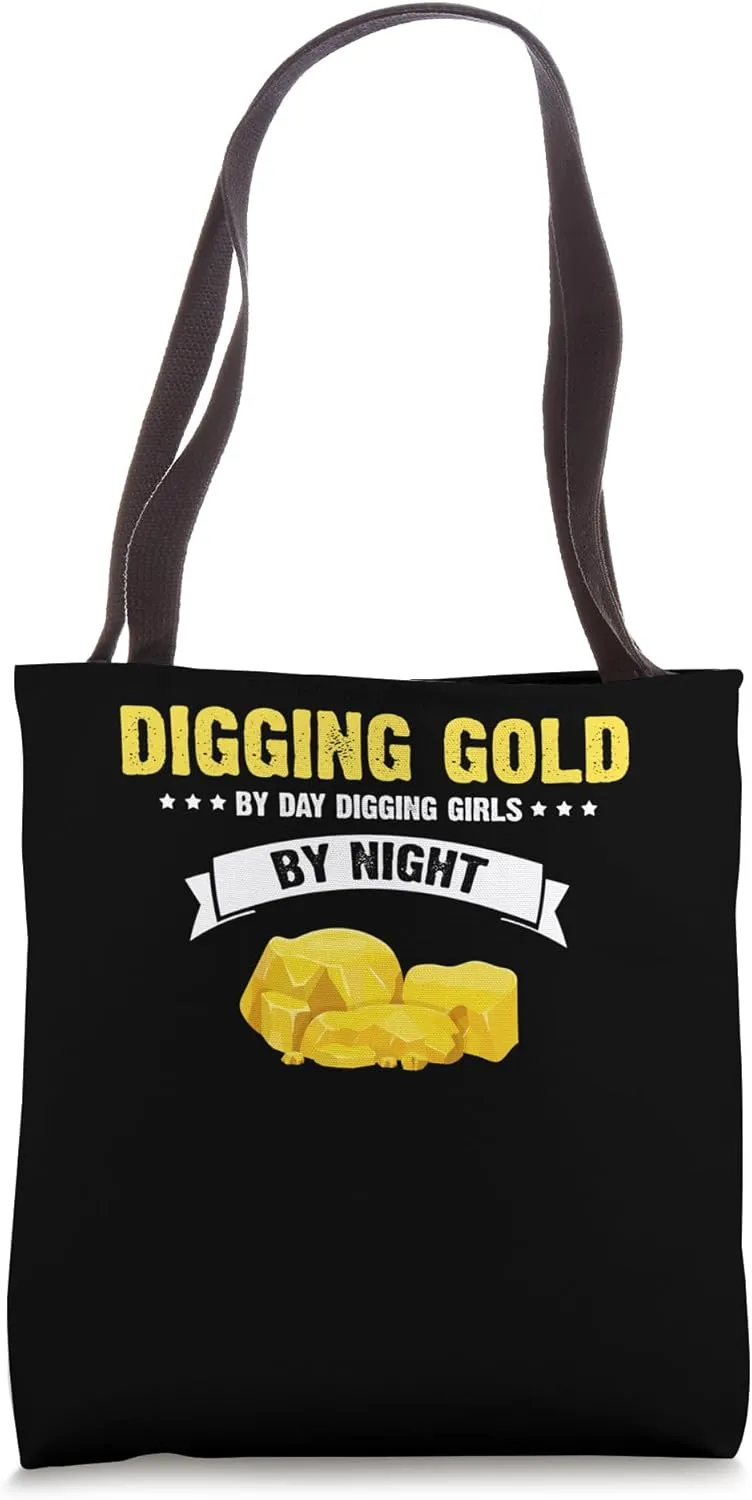 Gold Panning Design for Gold Miner and Gold Panner Designs Tote Bag