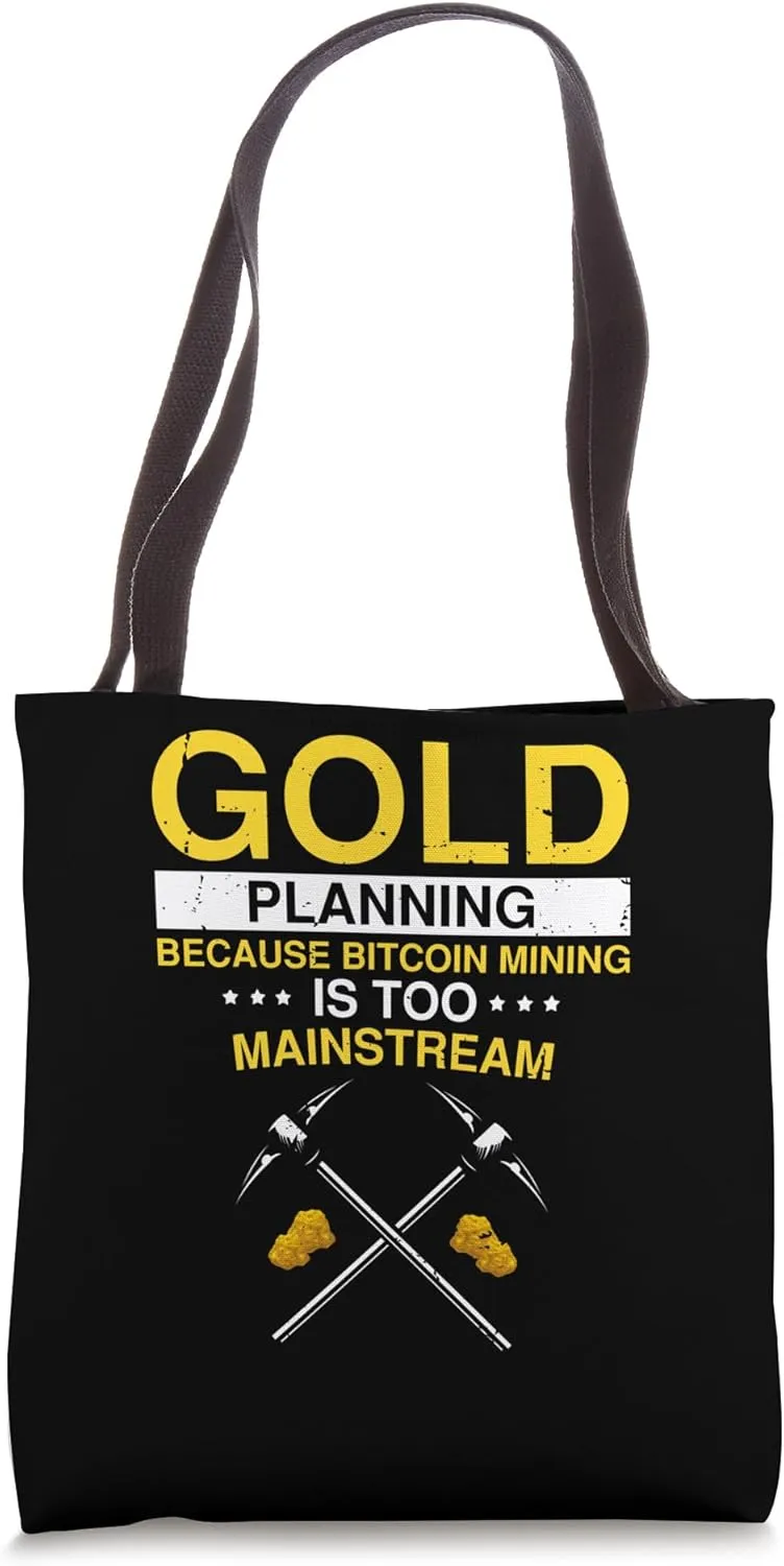 Gold Panning Design for Gold Miner and Gold Panner Designs Tote Bag