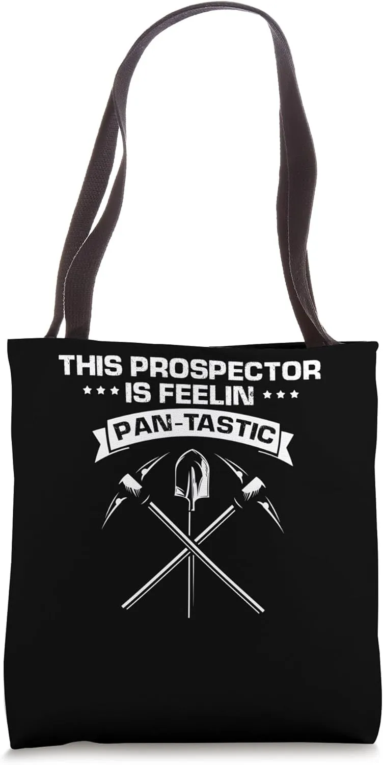 Gold Panning Design for Gold Miner and Gold Panner Designs Tote Bag