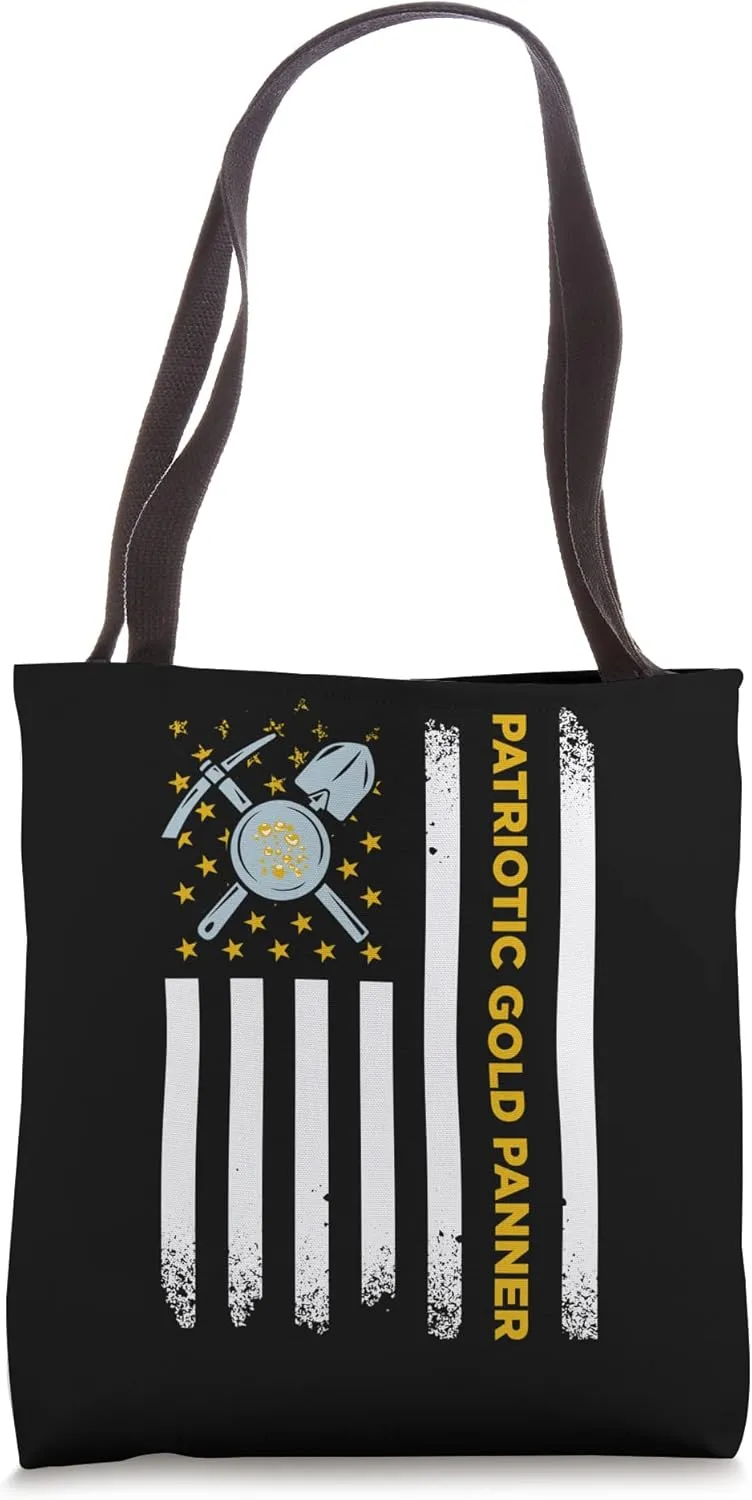 Gold Panning For Gold Panner Prospector Gold Gold Mining Tote Bag