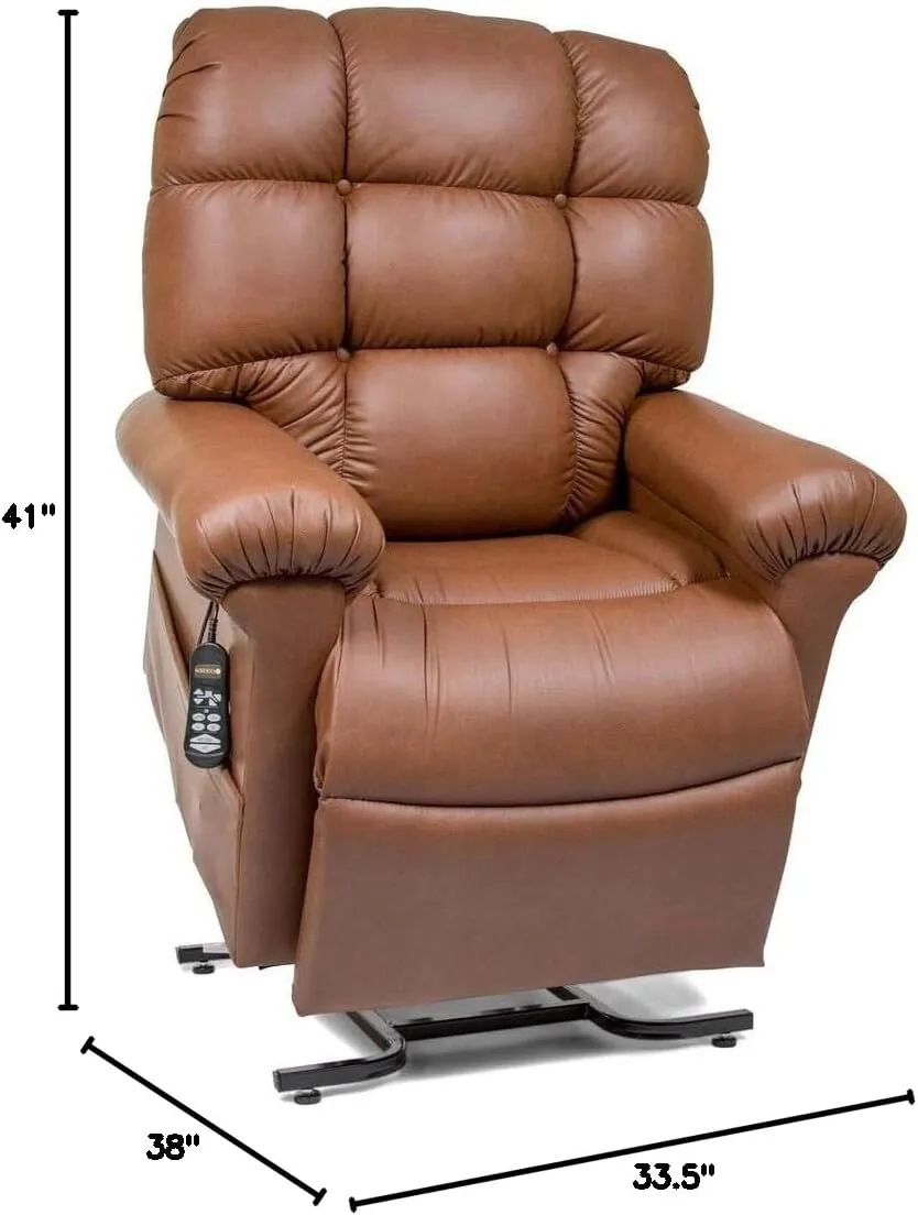 Golden Technologies Cloud PR510 SME Small/Medium Dual Motor Infinite Position Lift Chair Zero Gravity Recliner - Copper Fabric plus Heat and Massage