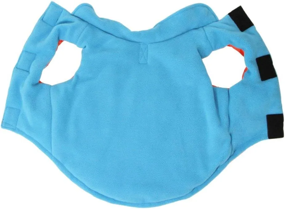 Gooby - Sports Vest, Fleece Lined Small Dog Cold Weather Jacket Coat Sweater with Reflective Lining, Orange, Small