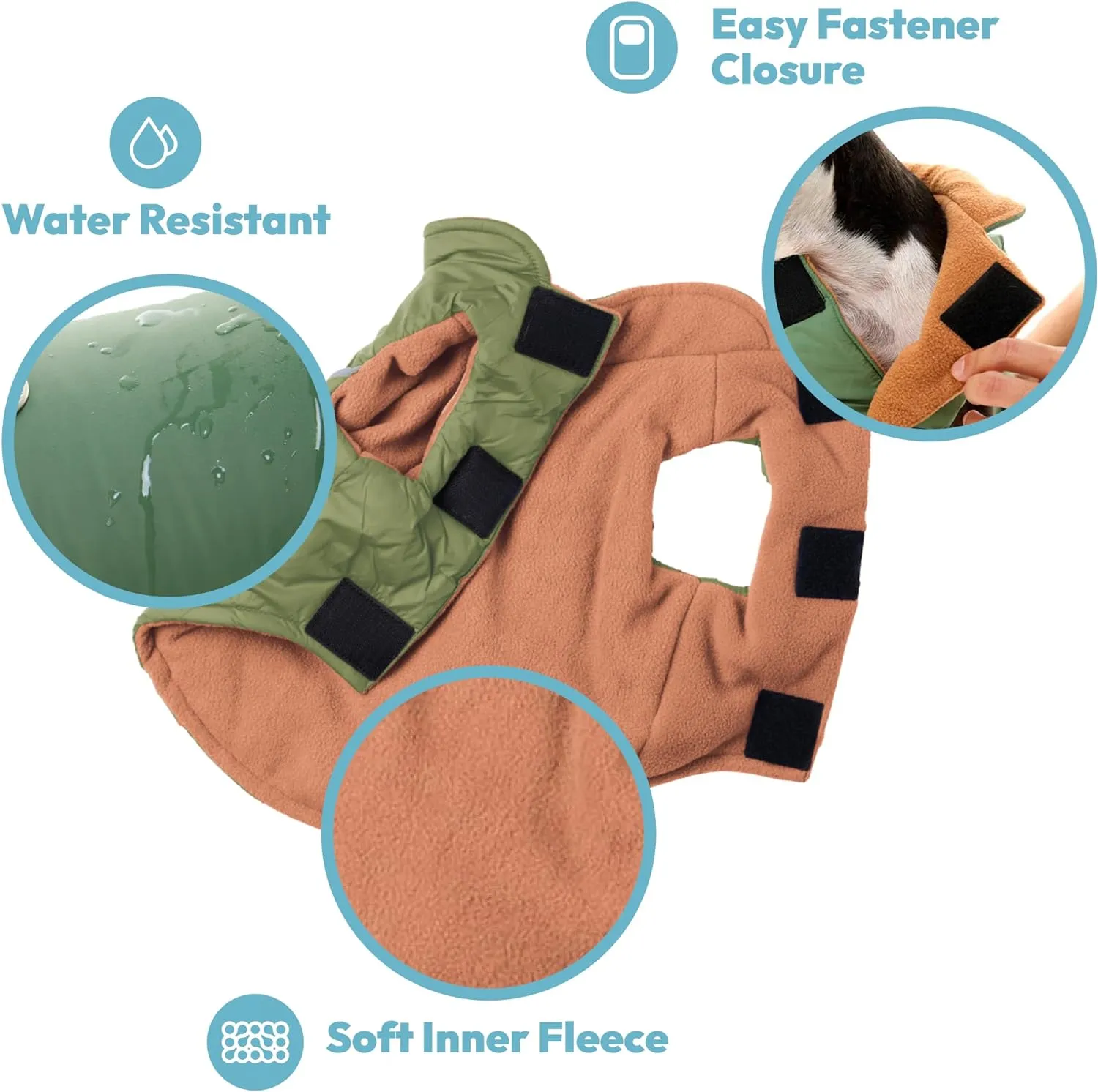 Gooby - Sports Vest, Fleece Lined Small Dog Cold Weather Jacket Coat Sweater with Reflective Lining, Orange, Small