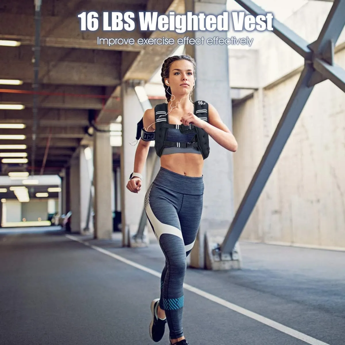 Goplus Weighted Vest, 12lb/16lb/20lb/30lb Weight Vest Workout Equipment with Reflective Stripe for Fitness, Strength Training, Running, Body West for Men Women Kids