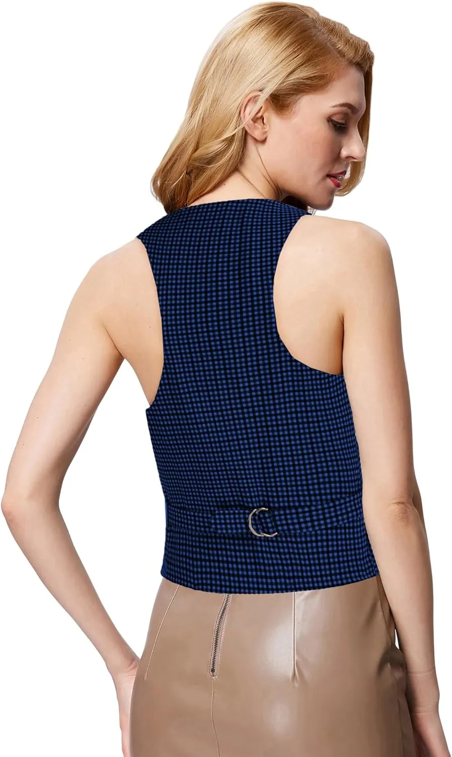 GRACE KARIN Womens Vest Top 2025 Trendy Academia Steampunk Waistcoat Racerback Vest Blazer（Runs Small, Suggest Size Up