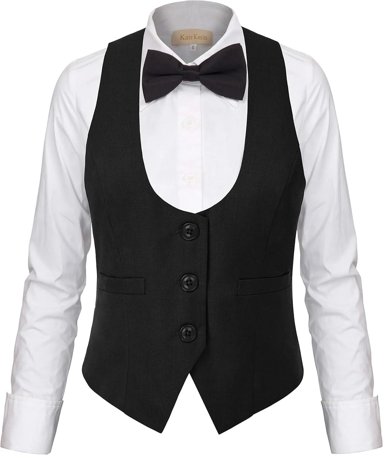 GRACE KARIN Womens Vest Top 2025 Trendy Academia Steampunk Waistcoat Racerback Vest Blazer（Runs Small, Suggest Size Up
