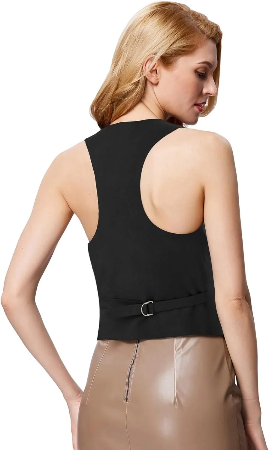 GRACE KARIN Womens Vest Top 2025 Trendy Academia Steampunk Waistcoat Racerback Vest Blazer（Runs Small, Suggest Size Up