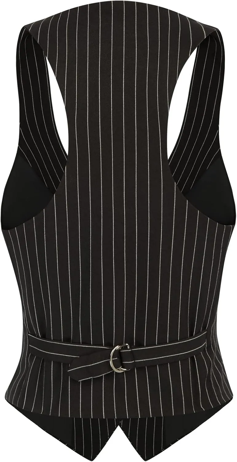 GRACE KARIN Womens Vest Top 2025 Trendy Academia Steampunk Waistcoat Racerback Vest Blazer（Runs Small, Suggest Size Up