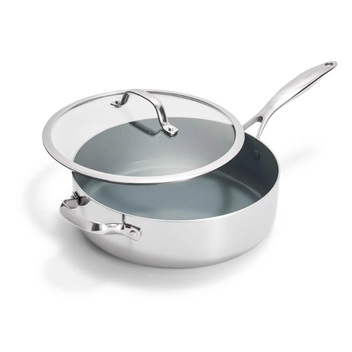 Greenpan - Valencia Pro Stainless Steel Nonstick Sauté Pan, 5.1 Quart