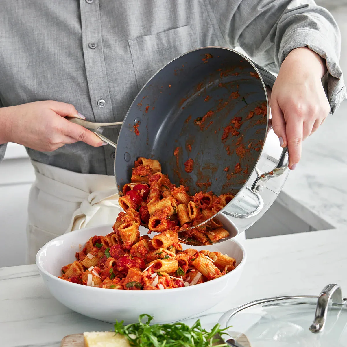 Greenpan - Valencia Pro Stainless Steel Nonstick Sauté Pan, 5.1 Quart