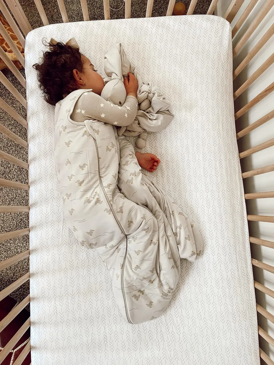 GUNAMUNA günamüna Unisex Baby, Toddler Wearable Blanket, Sleeping Bag Bamboo Rayon, Sleep Sack with Diaper Zipper, 1.0 TOG