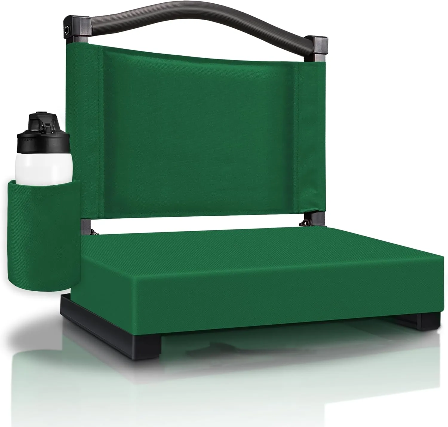 HABUTWAY Stadium Seat with Back Support and Thick Cushion Wide Bleacher Chairs with Back and Cushion Hold up 350lbs Stadium Chair with Shoulder Strap and Pocket