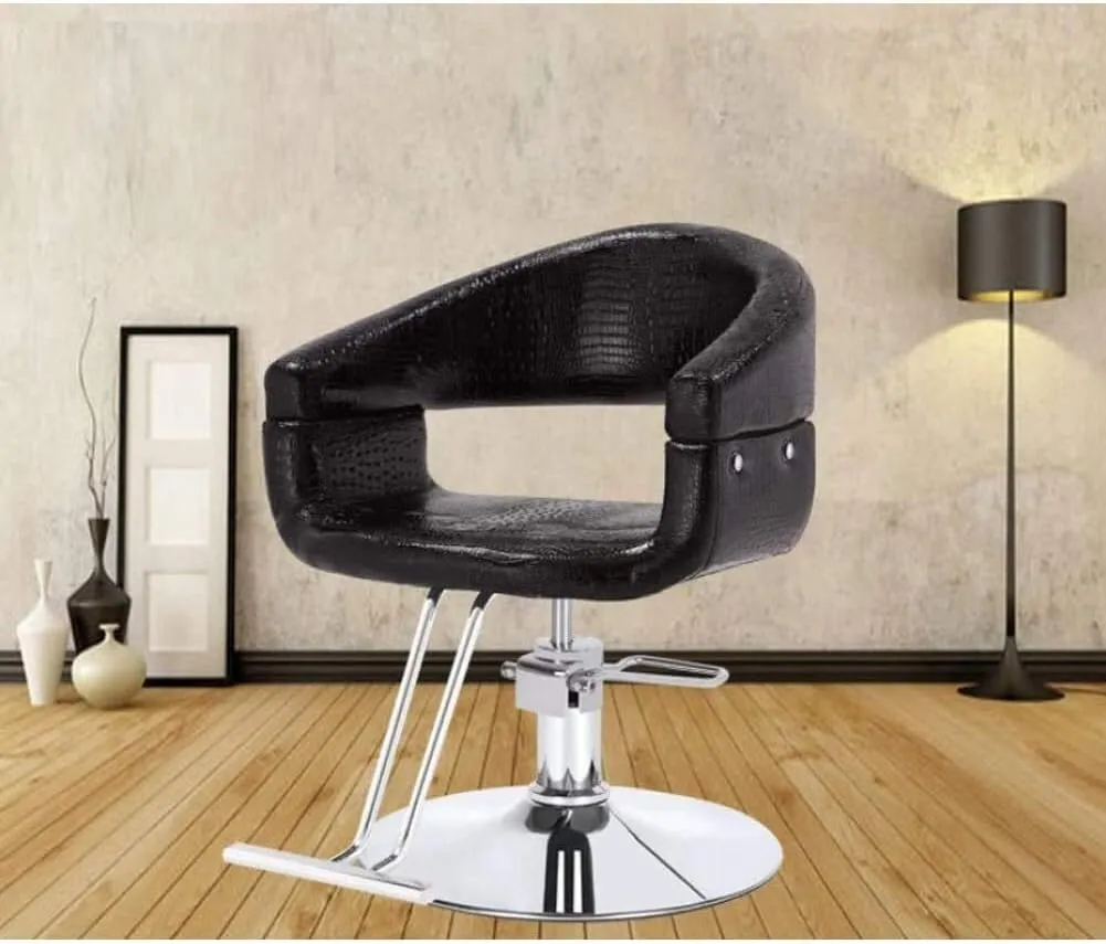 Hair Cutting Salon Chair Hydraulic Barber Chair Salon Beauty Haircut Hairdressing Styling Equipment 360 Degree Swivel Salon Styling Beauty Equipment (Color : Green) (Black)
