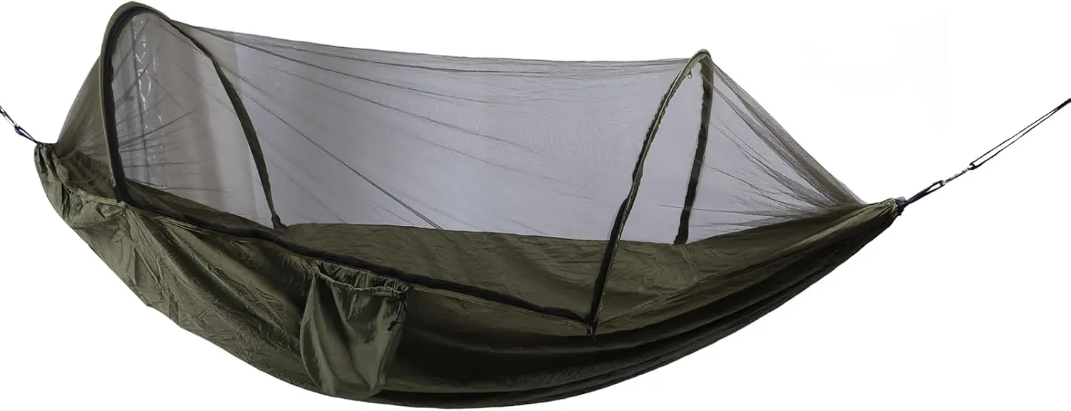 Hammock for Tree, Camping Travel Net Hammock 661lbs Load Outdoor Trees Hanging Chair Best Backpacking Ocean Beach Picnic Gear (OD Green)