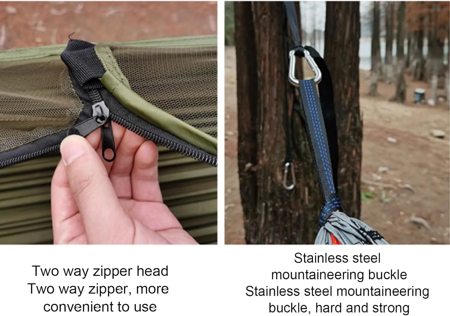 Hammock for Tree, Camping Travel Net Hammock 661lbs Load Outdoor Trees Hanging Chair Best Backpacking Ocean Beach Picnic Gear (OD Green)