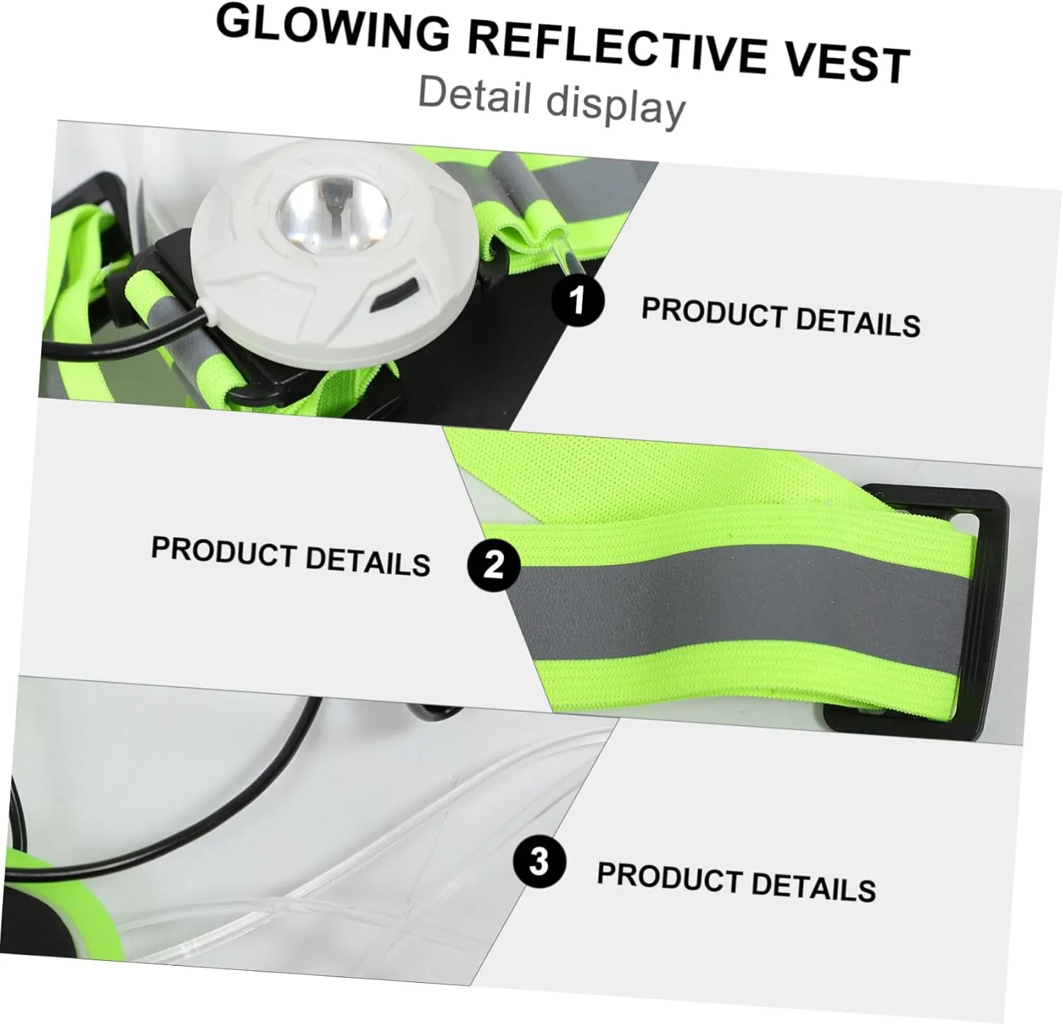 HANABASS 2pcs LED Warning Shoulder Strap Night Running Gear Reflective Ankle Leg Band Running Reflective Clothes