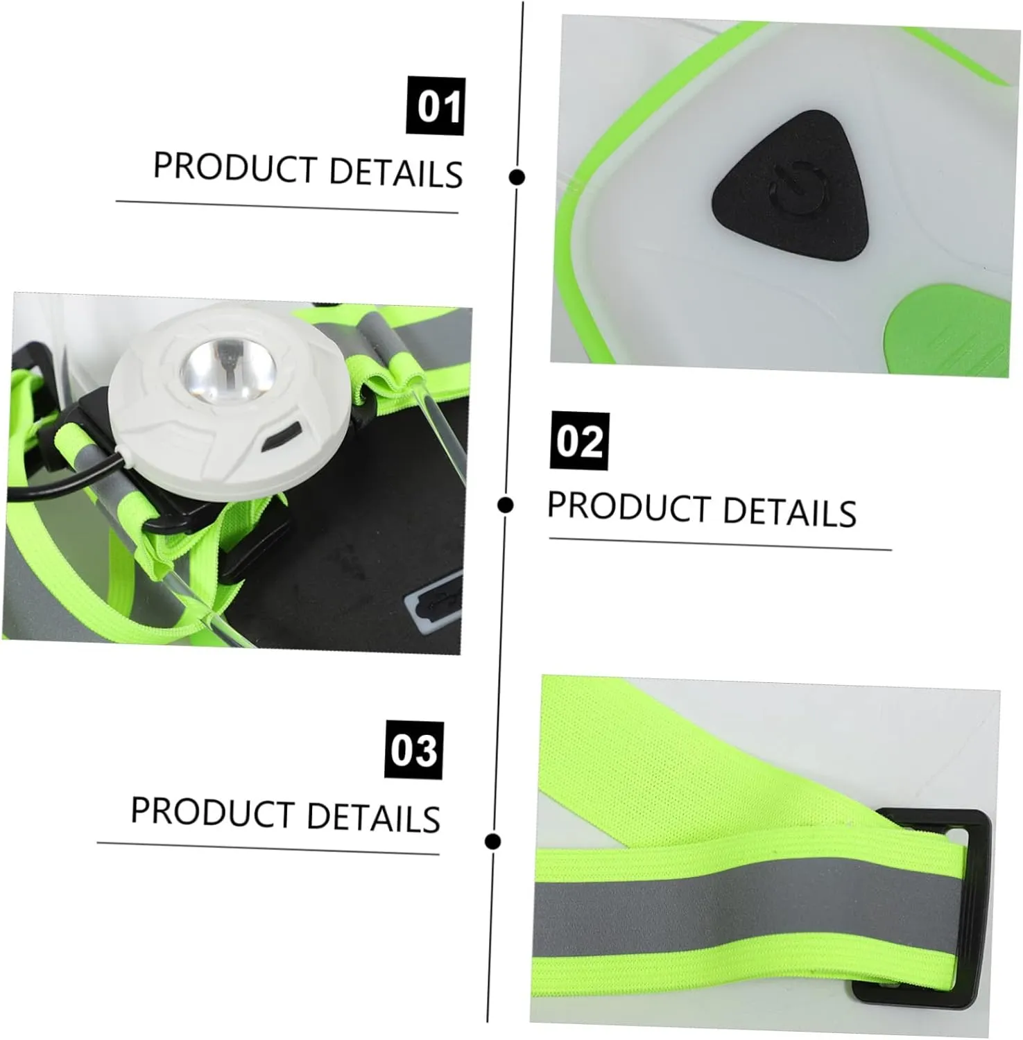 HANABASS 2pcs LED Warning Shoulder Strap Night Running Gear Reflective Ankle Leg Band Running Reflective Clothes