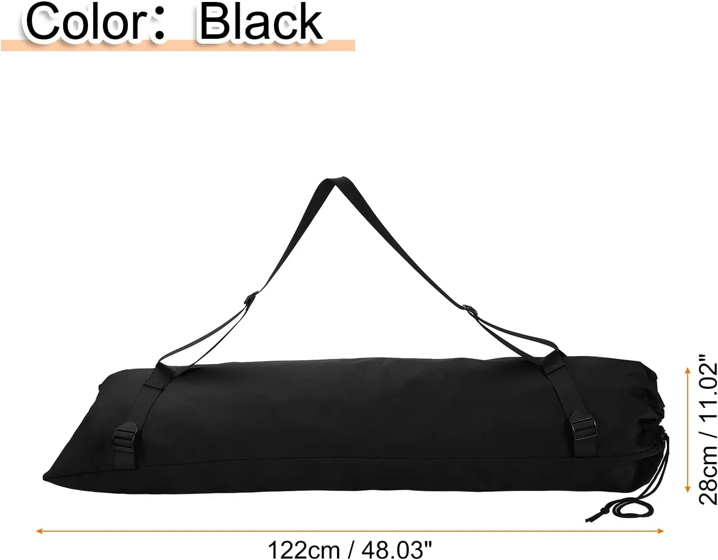 HARFINGTON Camping Chair Replacement Bag 48" Folding Chair Carry Bag Oxford Cloth Storage Tent Bag with Shoulder Strap for Travel Outdoor Camping Sports, Black