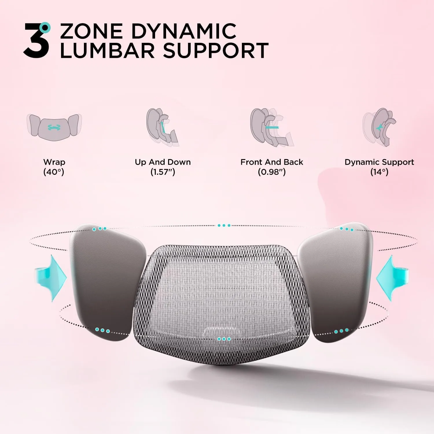 Hbada E3 Pro Ergonomic Office Chair, Big and Tall Office Chair - with 3-Zone Dynamic Lumbar Support, 4D Adjustable Headrest, 4D Adjustable Armrests, Swivel, Pink