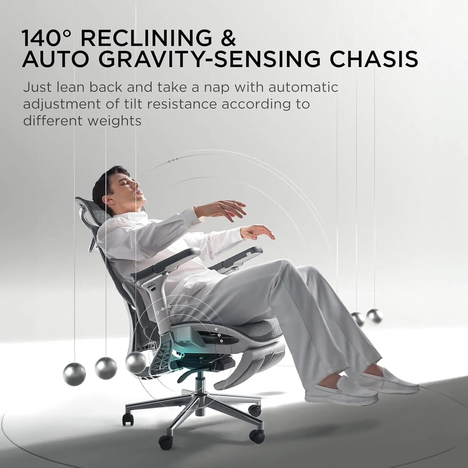 Hbada E3 Pro Ergonomic Office Chair, Big and Tall Office Chair - with 3-Zone Dynamic Lumbar Support, 4D Adjustable Headrest, 6D Adjustable Armrests, Swivel, Grey