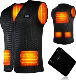 Heated Vest for Men Women - with 10000mAH Battery Winter Heated Jackets, Double Control for Hunting