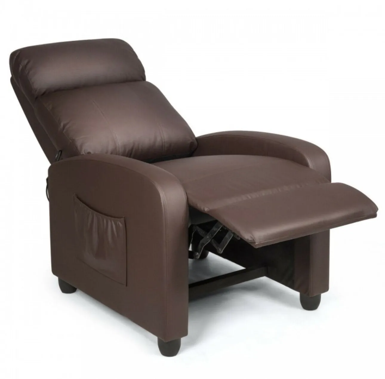 Heavy Duty Comfortable Massage Recliner Chair Wingback Single Chair With Side Pocket, Remote | 8 Massage Modes