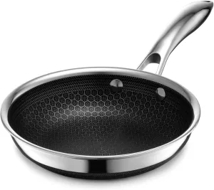 HexClad Hybrid Nonstick 7-Inch Frying Pan, Stay-Cool Handle, Dishwasher-Friendly, Oven-Safe Up to 900°F, Induction-Ready, Compatible with All Cooktops