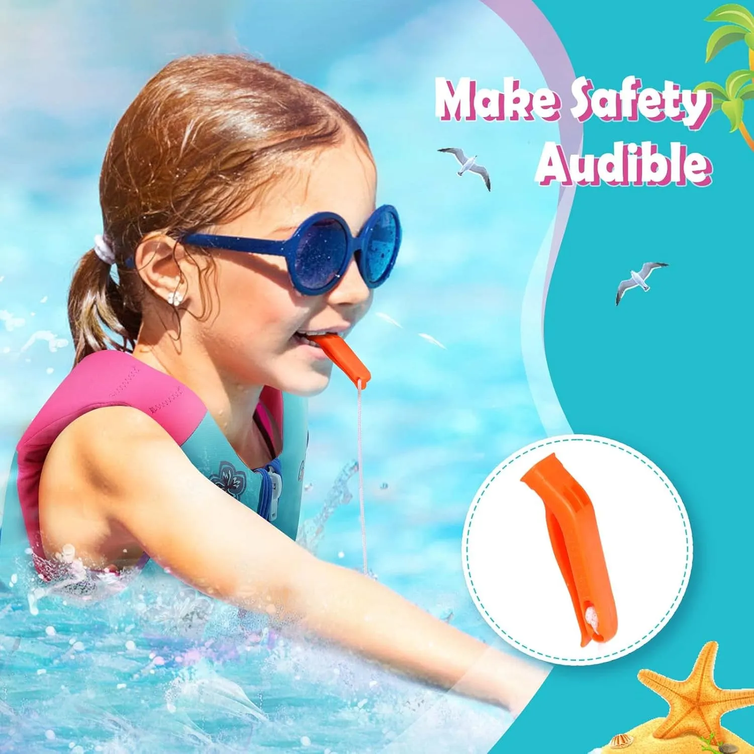 HeySplash Toddler Swim Vest, Kids Swimming Jacket Fit 30-50/50-80lbs, Child Floaties Vest wiht Safety Strap, Float Jacket for Girls/Boys on Pool,Beach,Boating, Learn to Swim Aid, M 3-6 Yrs/L 6-9 Yrs