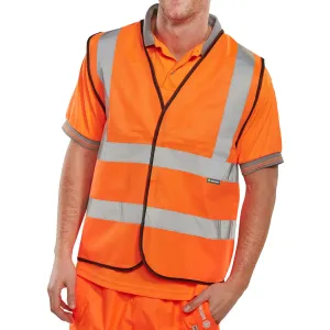 Hi-vis Polyester Waistcoat/Vest - Orange