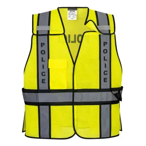 Hi-Vis Public Safety Vest US387 - Durable, Lightweight, Reflective, Adjustable for Law Enforcement & Public Safety Use