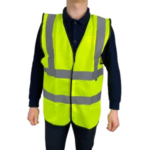Hi-vis Vest with Reflective Bands - Yellow