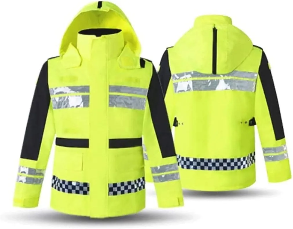 Hi Vis Vests, Adult Reflective Suit Safety Jacket Polyester High-Visibility Waterproof Overalls Reflective Safety Vest