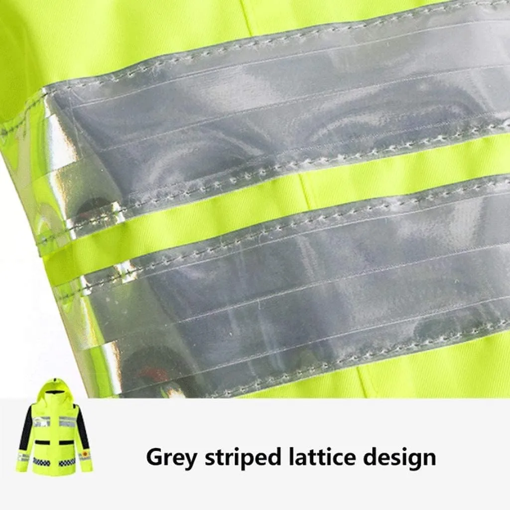 Hi Vis Vests, Adult Reflective Suit Safety Jacket Polyester High-Visibility Waterproof Overalls Reflective Safety Vest