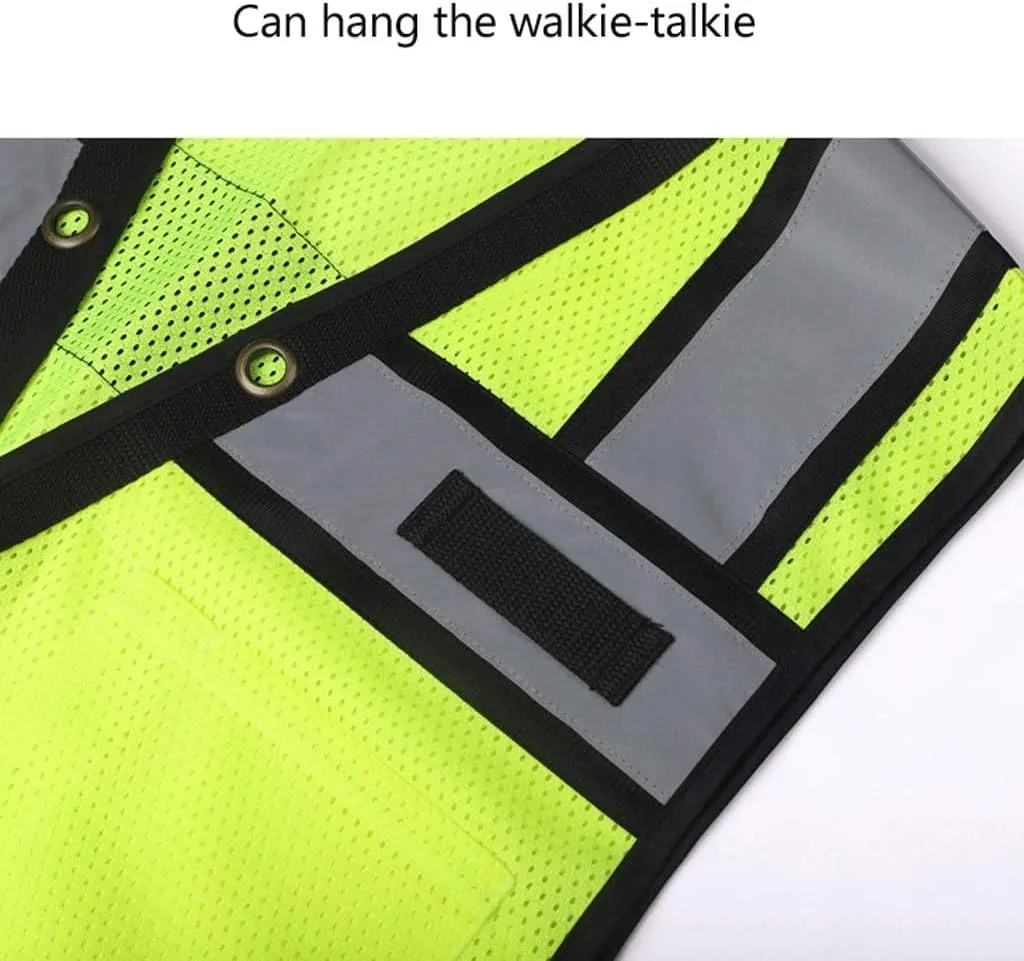 Hi Vis Vests, Breathable Reflex Suit, Safety Vest Reflex Grid High Visibility Work Clothes Reflective Safety Vest