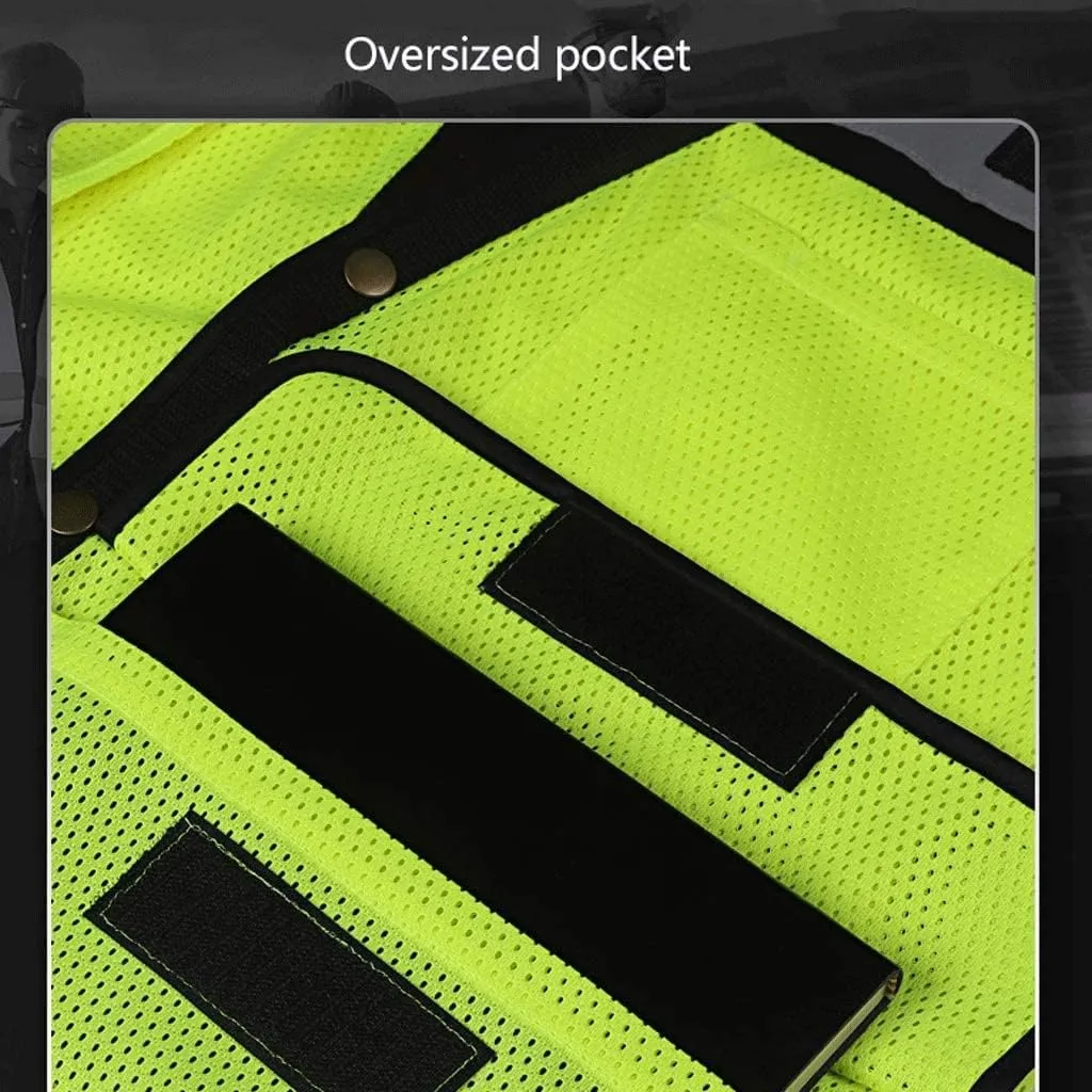 Hi Vis Vests, Breathable Reflex Suit, Safety Vest Reflex Grid High Visibility Work Clothes Reflective Safety Vest