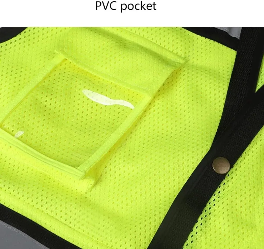 Hi Vis Vests, Breathable Reflex Suit, Safety Vest Reflex Grid High Visibility Work Clothes Reflective Safety Vest