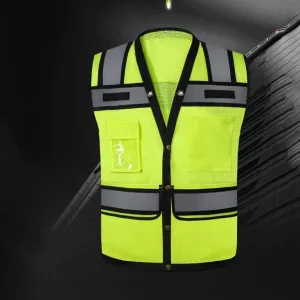 Hi Vis Vests, Breathable Reflex Suit, Safety Vest Reflex Grid High Visibility Work Clothes Reflective Safety Vest
