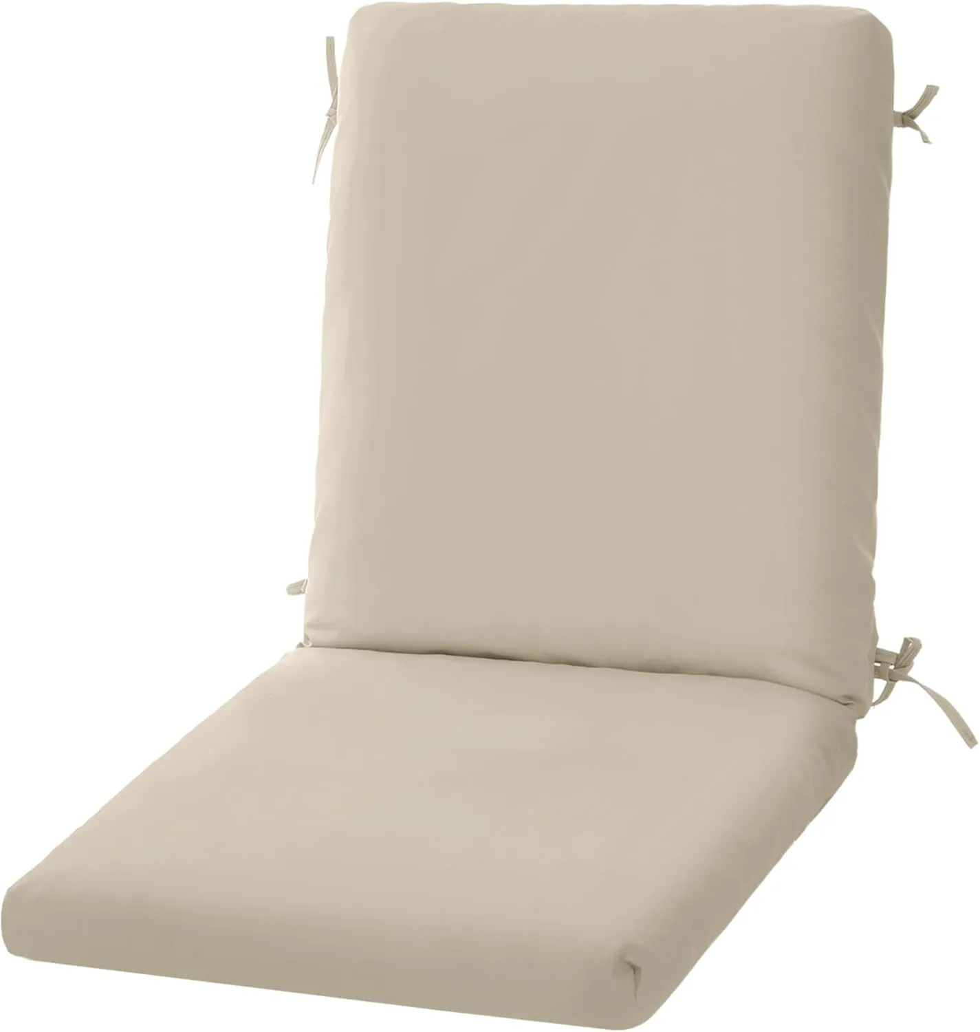 High Back Outdoor Chair Cushions 44''x20'' - Patio Dining Chair Cushions with Waterproof, Fade-Resistant, Removable & Machine-Washable Covers, Cream