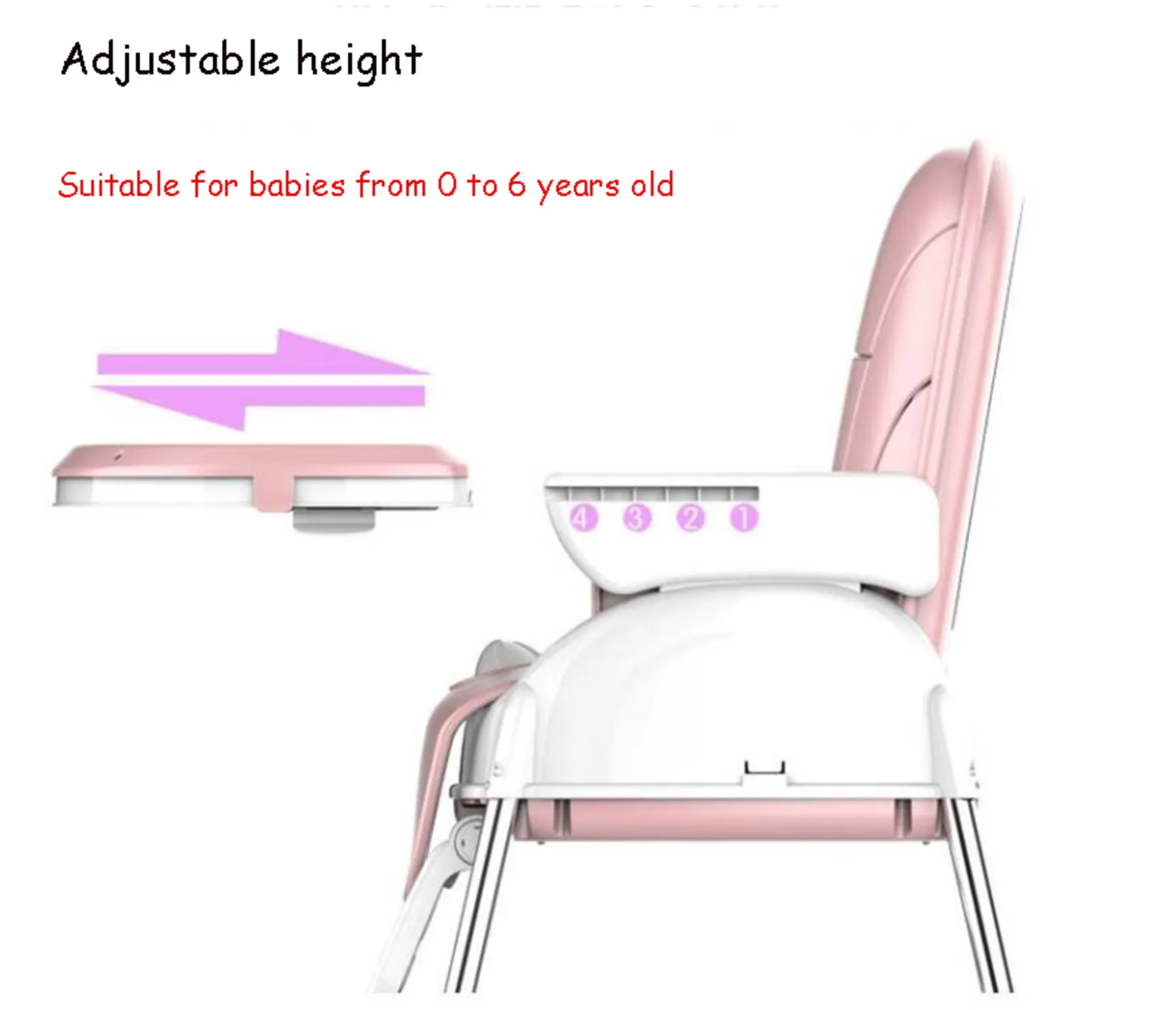 High Chair Adjustable Multi Functional (4 Colours)