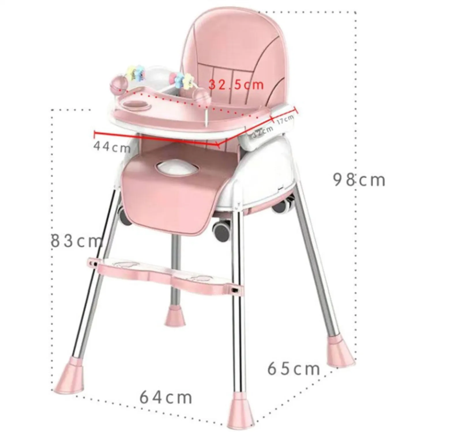 High Chair Adjustable Multi Functional (4 Colours)