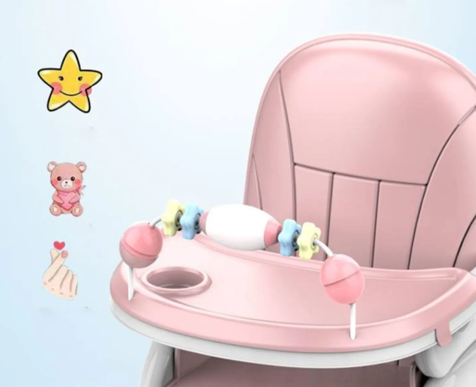 High Chair Adjustable Multi Functional (4 Colours)