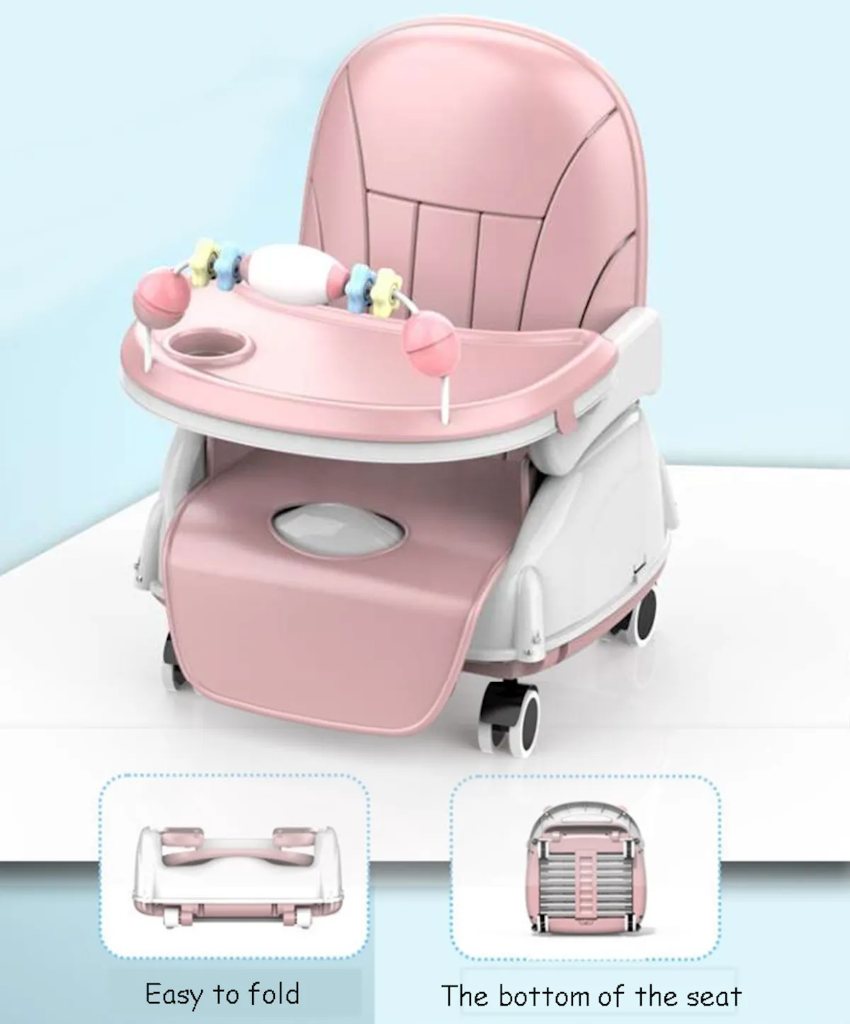 High Chair Adjustable Multi Functional (4 Colours)